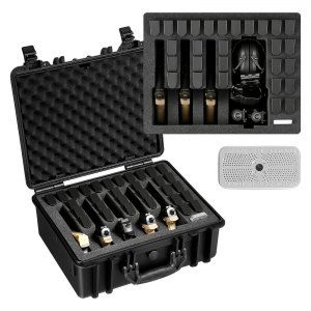 VEVOR Waterproof Hard Pistol Case for 5 Handguns & 31 Magazines